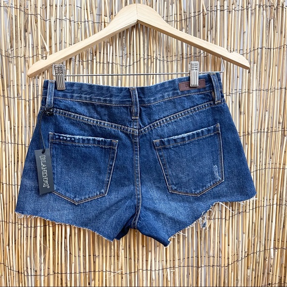 NWT BlankNYC Barrow Denim Jean Short Size 25 Women Frayed Hem - Picture 3 of 6
